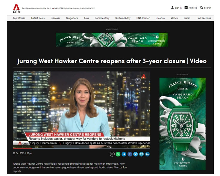 Jurong West Hawker centre reopen after 3-year closure