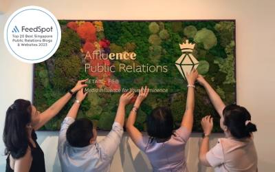 Affluence PR Recognised Among Top 20 Best Singapore Public Relations Blogs by Feedspot.com